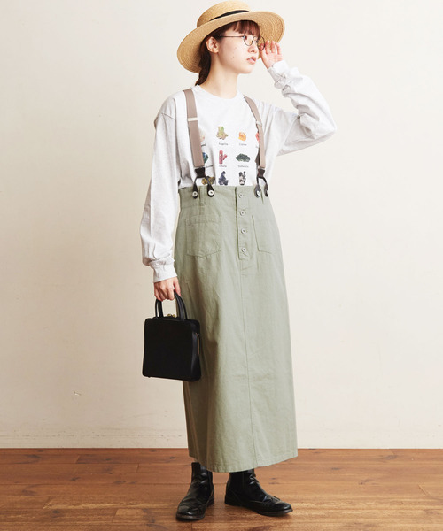 fig London（フィグロンドン）の「HEMP/COTTON suupenderskirt
