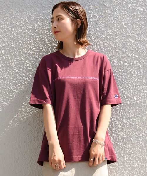 セール Web限定 Ships別注 Champion Copyright ロゴ Tシャツ Tシャツ カットソー Champion チャンピオン のファッション通販 Zozotown