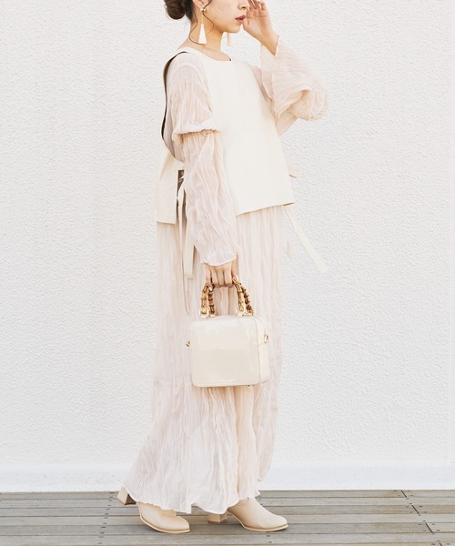 Chico（チコ）の「バンブーハンドルエナメルバッグ（ハンドバッグ・レディース・アイボリー/ブラック/ベージュ・FREE）」の11枚目の写真