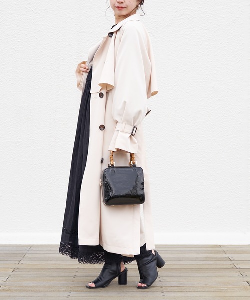 Chico（チコ）の「バンブーハンドルエナメルバッグ（ハンドバッグ・レディース・アイボリー/ブラック/ベージュ・FREE）」の18枚目の写真