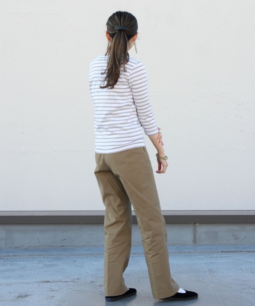 ORCIVAL（オーシバル）の「ORCIVAL/オーシバル　ボートネックカットソー　ボーダー　40/2 BORDER RC9224（Tシャツ/カットソー・レディース・ホワイト/ライトグレー/オレンジ/グリーン/ロイヤルブルー/グレイッシュベージュ・1/2）」の15枚目の写真