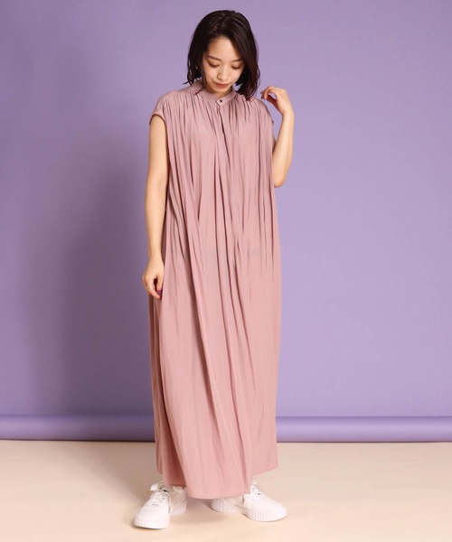 セール ヴィンテージサテン半袖ギャザーワンピース ワンピース Tite In The Store ティテ インザ ストア のファッション通販 Zozotown