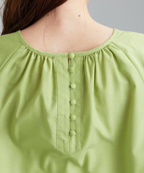 green label relaxing（グリーンレーベルリラクシング）の「FFC バルーン スリーブ ブラウス（シャツ/ブラウス・レディース・ブラック/ライム/ナチュラル・FREE）」の8枚目の写真