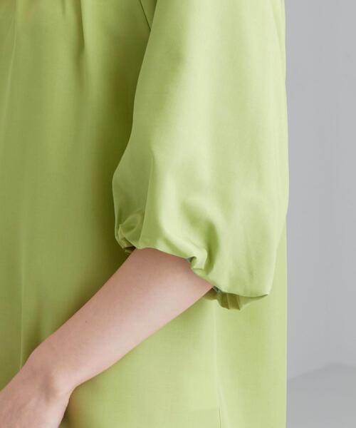 green label relaxing（グリーンレーベルリラクシング）の「FFC バルーン スリーブ ブラウス（シャツ/ブラウス・レディース・ブラック/ライム/ナチュラル・FREE）」の9枚目の写真