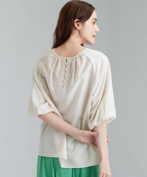 green label relaxing（グリーンレーベルリラクシング）の「FFC バルーン スリーブ ブラウス（シャツ/ブラウス・レディース・ブラック/ライム/ナチュラル・FREE）」の15枚目の写真