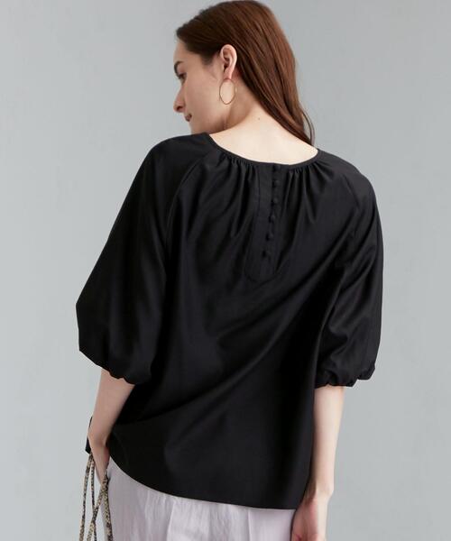 green label relaxing（グリーンレーベルリラクシング）の「FFC バルーン スリーブ ブラウス（シャツ/ブラウス・レディース・ブラック/ライム/ナチュラル・FREE）」の17枚目の写真