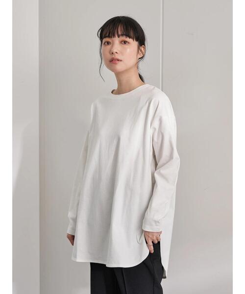 earth music&ecology（アースミュージックアンドエコロジー）の「ラウンドヘムレイヤードチュニック　＊（Tシャツ/カットソー・レディース・オフホワイト・FREE）」の21枚目の写真