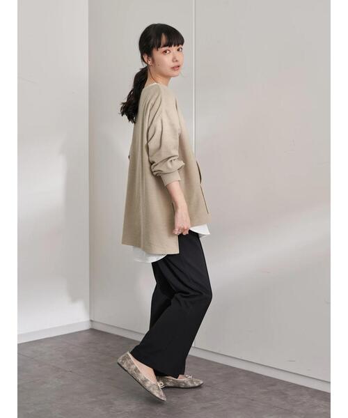 earth music&ecology（アースミュージックアンドエコロジー）の「ラウンドヘムレイヤードチュニック　＊（Tシャツ/カットソー・レディース・オフホワイト・FREE）」の8枚目の写真