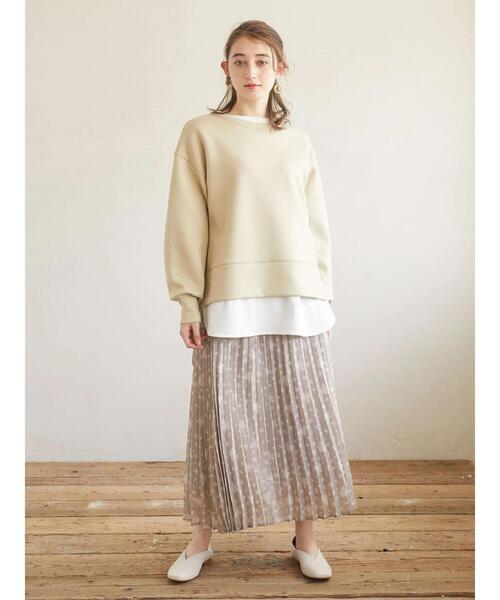 earth music&ecology（アースミュージックアンドエコロジー）の「ラウンドヘムレイヤードチュニック　＊（Tシャツ/カットソー・レディース・オフホワイト・FREE）」の11枚目の写真