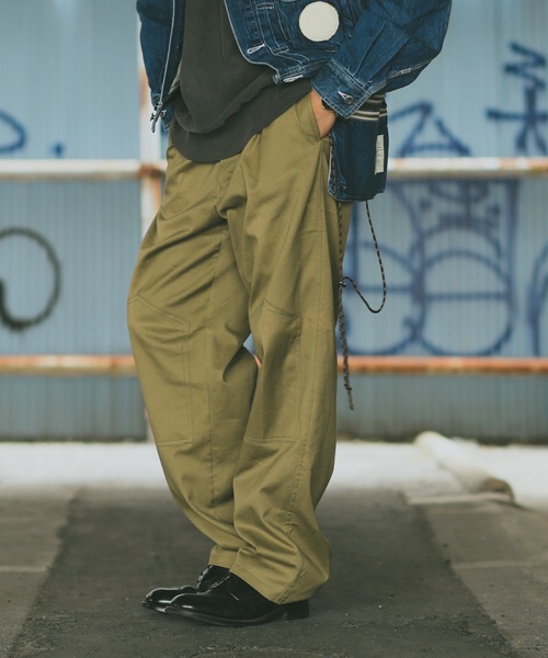 ルーマニア軍 ワークイージーパンツ 48 オリーブ ミリタリー ドローストリング 実物 新品 デッドストック ルーマニア軍 ワークイージー