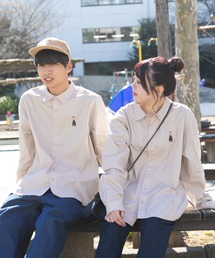 PairPair | クマ刺繍コットンシャツ(ユニセックス)(シャツ/ブラウス)