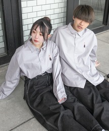 PairPair | クマ刺繍コットンシャツ(ユニセックス)(シャツ/ブラウス)