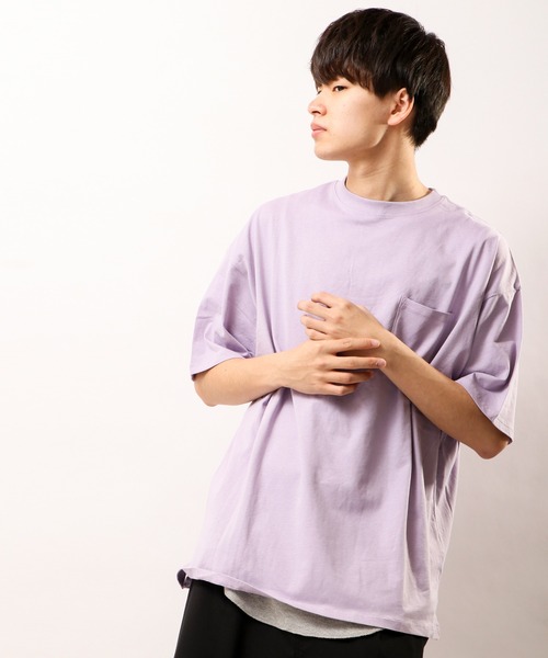 FUNALIVE（ファンアライブ）の「天竺Ｔシャツ×タンクトップアンサンブル（Tシャツ/カットソー・メンズ・ホワイト/ブラック/ベージュ/パープル/杢グレー/グリーン/サックスブルー/グリーン系その他・M/L/XL）」の8枚目の写真