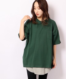天竺Tシャツ×タンクトップアンサンブル
