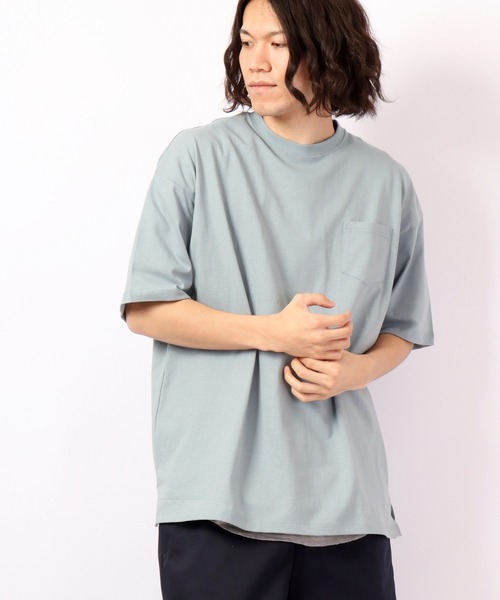 FUNALIVE（ファンアライブ）の「天竺Ｔシャツ×タンクトップアンサンブル（Tシャツ/カットソー・メンズ・ホワイト/ブラック/ベージュ/パープル/杢グレー/グリーン/サックスブルー/グリーン系その他・M/L/XL）」の7枚目の写真