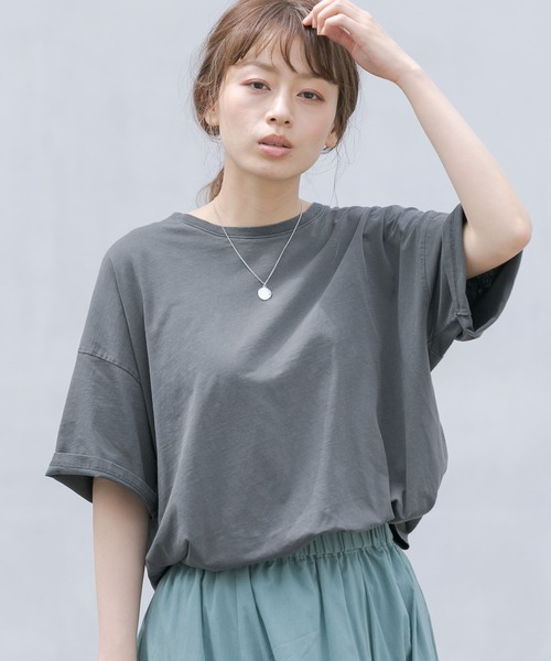 URBAN RESEARCH Sonny Label（アーバンリサーチサニーレーベル）の「【WEB限定】ニュアンスピグメントTシャツ（Tシャツ/カットソー・レディース・ベージュ/グレー/チャコールグレー・FREE）」の4枚目の写真