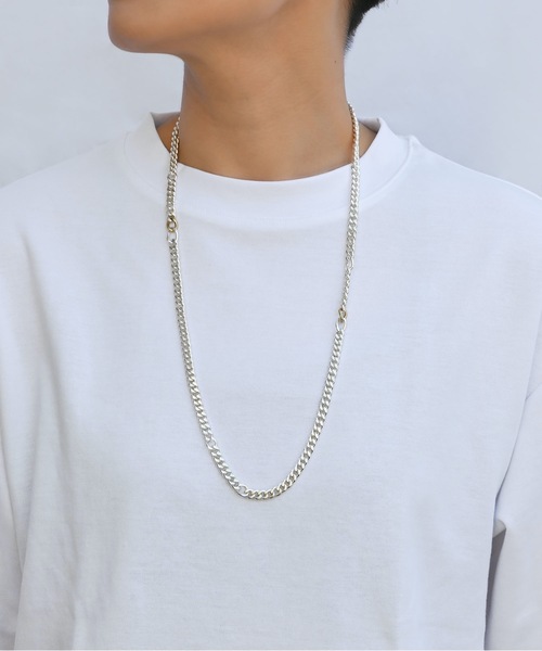 Editors Draw(エディターズドロー)の「ブラスチェーンネックレス【 Ria. Jaysmee/リアジェイズミー 】(ネックレス・メンズ・シルバー/ゴールド・ONE SIZE)」の1枚目の写真