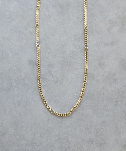 Editors Draw(エディターズドロー)の「ブラスチェーンネックレス【 Ria. Jaysmee/リアジェイズミー 】(ネックレス・メンズ・シルバー/ゴールド・ONE SIZE)」の2枚目の写真