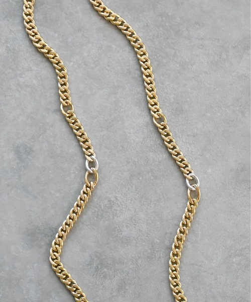 Editors Draw(エディターズドロー)の「ブラスチェーンネックレス【 Ria. Jaysmee/リアジェイズミー 】(ネックレス・メンズ・シルバー/ゴールド・ONE SIZE)」の5枚目の写真