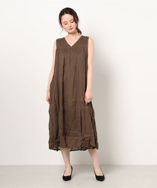 C Fort Point インド綿 無地スリーブレスマキシワンピース ワンピース Fort Point フォーポイント のファッション通販 Zozotown