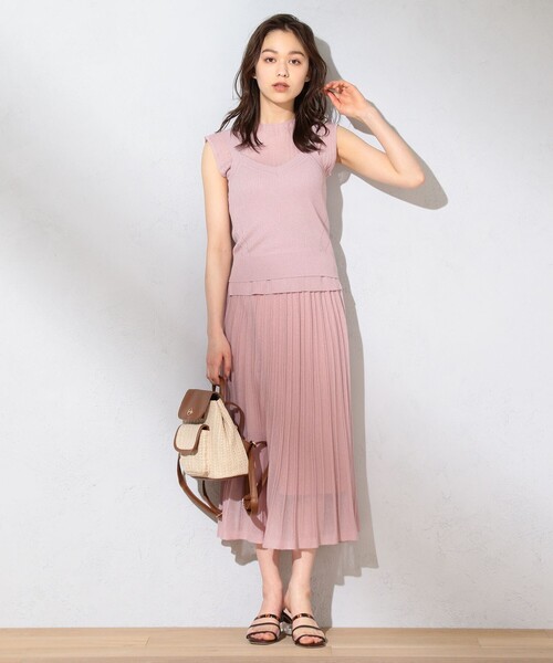 セットアップ セットアップ Feroux フェルゥ のファッション セットアップ 美人百花6月号掲載 ジャケット アウター シアービスチェニット