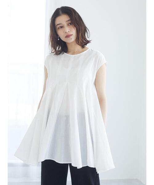 Petit fleur（プチフルール）の「・Petit fleur　タックフレアキリカエチュニック＊（Tシャツ/カットソー・レディース・オフホワイト/ミント/チャコールグレー/ブラック・FREE）」の18枚目の写真