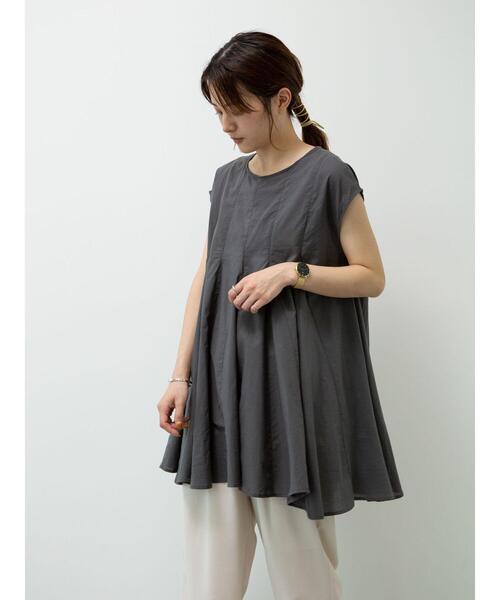 Petit fleur（プチフルール）の「・Petit fleur　タックフレアキリカエチュニック＊（Tシャツ/カットソー・レディース・オフホワイト/ミント/チャコールグレー/ブラック・FREE）」の19枚目の写真