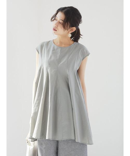 Petit fleur（プチフルール）の「・Petit fleur　タックフレアキリカエチュニック＊（Tシャツ/カットソー・レディース・オフホワイト/ミント/チャコールグレー/ブラック・FREE）」の21枚目の写真