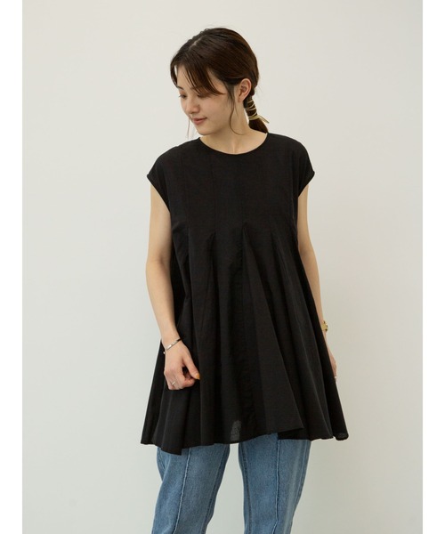 Petit fleur（プチフルール）の「・Petit fleur　タックフレアキリカエチュニック＊（Tシャツ/カットソー・レディース・オフホワイト/ミント/チャコールグレー/ブラック・FREE）」の15枚目の写真