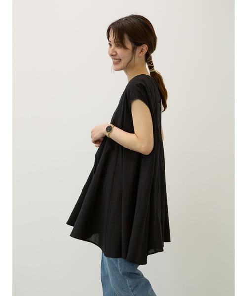 Petit fleur（プチフルール）の「・Petit fleur　タックフレアキリカエチュニック＊（Tシャツ/カットソー・レディース・オフホワイト/ミント/チャコールグレー/ブラック・FREE）」の17枚目の写真