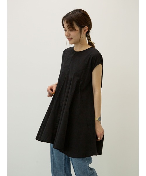 Petit fleur（プチフルール）の「・Petit fleur　タックフレアキリカエチュニック＊（Tシャツ/カットソー・レディース・オフホワイト/ミント/チャコールグレー/ブラック・FREE）」の9枚目の写真