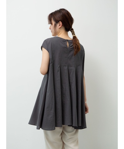 Petit fleur（プチフルール）の「・Petit fleur　タックフレアキリカエチュニック＊（Tシャツ/カットソー・レディース・オフホワイト/ミント/チャコールグレー/ブラック・FREE）」の8枚目の写真