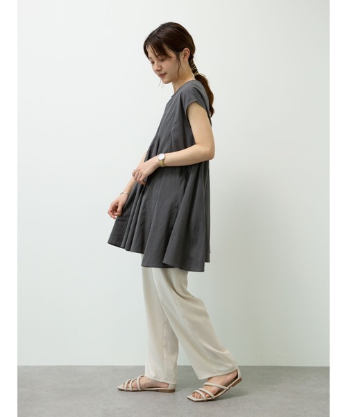 Petit fleur（プチフルール）の「・Petit fleur　タックフレアキリカエチュニック＊（Tシャツ/カットソー・レディース・オフホワイト/ミント/チャコールグレー/ブラック・FREE）」の16枚目の写真