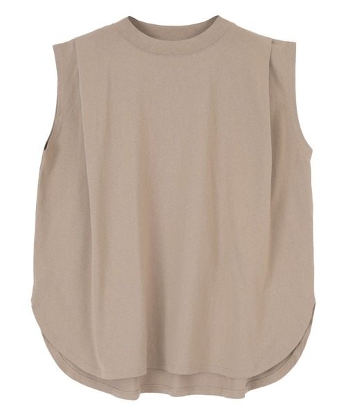 titivate(ティティベイト)の「タックデザインフレンチスリーブトップス(Tシャツ/カットソー・レディース・オフホワイト/オレンジ/グレイッシュベージュ/モカ/ブルー/チャコール・S/M)」の4枚目の写真