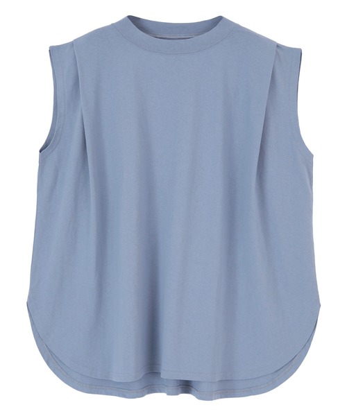 titivate(ティティベイト)の「タックデザインフレンチスリーブトップス(Tシャツ/カットソー・レディース・オフホワイト/オレンジ/グレイッシュベージュ/モカ/ブルー/チャコール・S/M)」の20枚目の写真