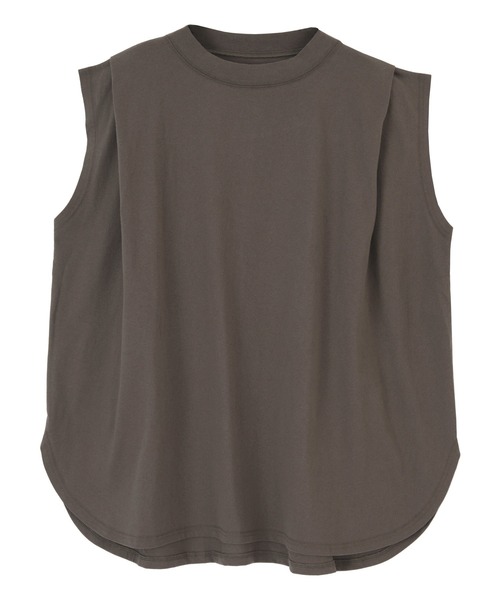 titivate(ティティベイト)の「タックデザインフレンチスリーブトップス(Tシャツ/カットソー・レディース・オフホワイト/オレンジ/グレイッシュベージュ/モカ/ブルー/チャコール・S/M)」の13枚目の写真