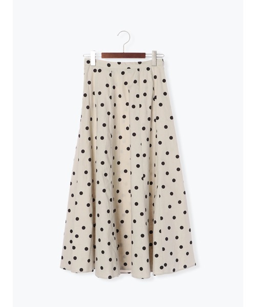 Te chichi（テチチ）の「ドットフレアスカート（スカート・レディース・チャコール/キナリ・ﾌﾘ-）」の16枚目の写真