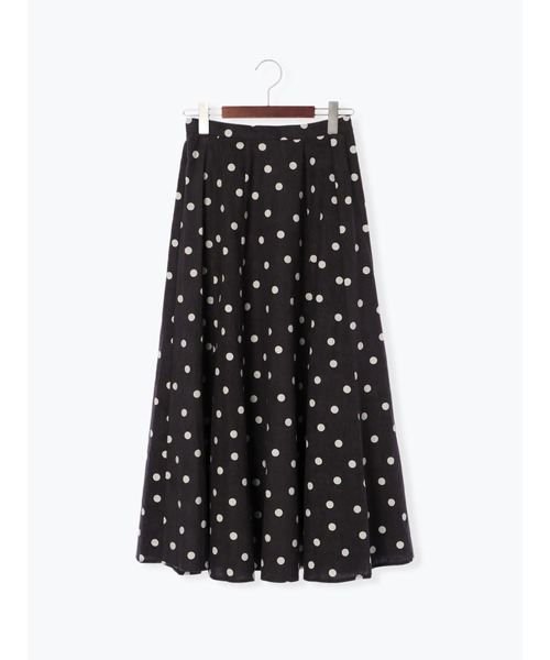 Te chichi（テチチ）の「ドットフレアスカート（スカート・レディース・チャコール/キナリ・ﾌﾘ-）」の9枚目の写真