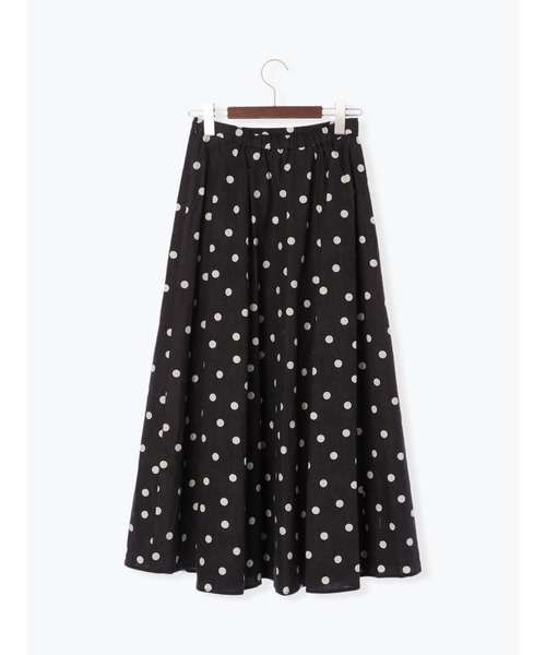 Te chichi（テチチ）の「ドットフレアスカート（スカート・レディース・チャコール/キナリ・ﾌﾘ-）」の10枚目の写真