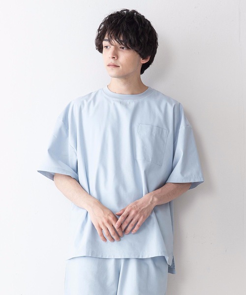 UNIIT(ユニット)の「【UNIIT】コットンリネンビッグスリーブ ビッグシルエット/オーバーサイズ Tシャツ(Tシャツ/カットソー・メンズ・ブラック/ベージュ/ホワイト/サックスブルー・MEDIUM/LARGE)」の4枚目の写真