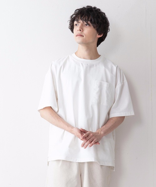 UNIIT(ユニット)の「【UNIIT】コットンリネンビッグスリーブ ビッグシルエット/オーバーサイズ Tシャツ(Tシャツ/カットソー・メンズ・ブラック/ベージュ/ホワイト/サックスブルー・MEDIUM/LARGE)」の10枚目の写真
