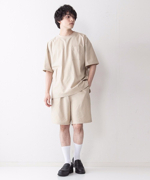 UNIIT(ユニット)の「【UNIIT】コットンリネンビッグスリーブ ビッグシルエット/オーバーサイズ Tシャツ(Tシャツ/カットソー・メンズ・ブラック/ベージュ/ホワイト/サックスブルー・MEDIUM/LARGE)」の21枚目の写真