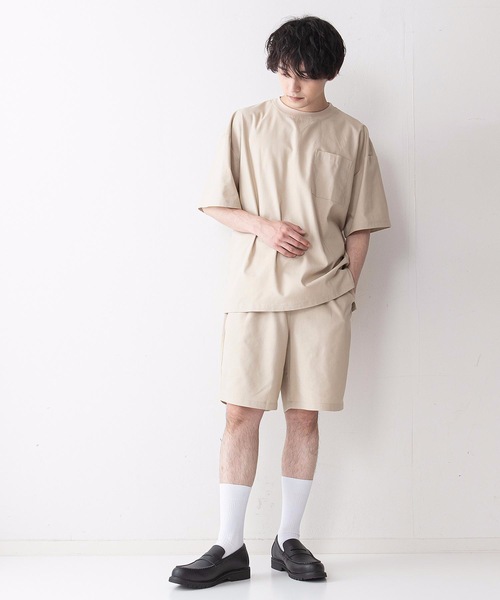UNIIT(ユニット)の「【UNIIT】コットンリネンビッグスリーブ ビッグシルエット/オーバーサイズ Tシャツ(Tシャツ/カットソー・メンズ・ブラック/ベージュ/ホワイト/サックスブルー・MEDIUM/LARGE)」の22枚目の写真