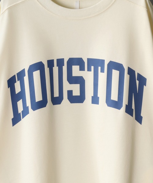 SITRY（シトリー）の「Oversize Heavy Weight College Print Sweat T-shirt/オーバーサイズ ヘビーウェイト カレッジプリント スウェット Tシャツ（Tシャツ/カットソー・メンズ・チャコールグレー/サックスブルー/グリーン/グレイッシュベージュ/キナリ・L/M）」の7枚目の写真