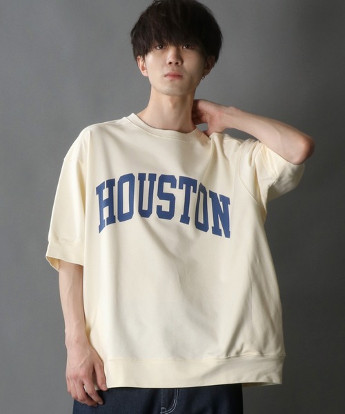 SITRY（シトリー）の「Oversize Heavy Weight College Print Sweat T-shirt/オーバーサイズ ヘビーウェイト カレッジプリント スウェット Tシャツ（Tシャツ/カットソー・メンズ・チャコールグレー/サックスブルー/グリーン/グレイッシュベージュ/キナリ・L/M）」の19枚目の写真