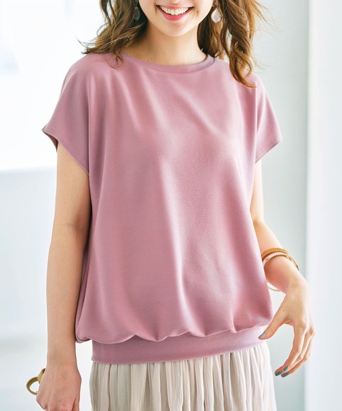 GeeRA(ジーラ)の「すっきりクルーネックカットソートップス(Tシャツ/カットソー・レディース・ブラック/ブルー/モカ/ライトベージュ/ピンク・LARGE/SMALL/X-LARGE/MEDIUM/XX-LARGE)」の5枚目の写真