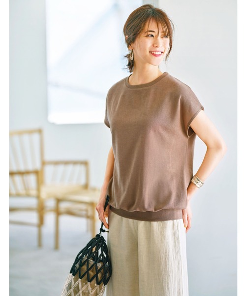 GeeRA(ジーラ)の「すっきりクルーネックカットソートップス(Tシャツ/カットソー・レディース・ブラック/ブルー/モカ/ライトベージュ/ピンク・LARGE/SMALL/X-LARGE/MEDIUM/XX-LARGE)」の16枚目の写真