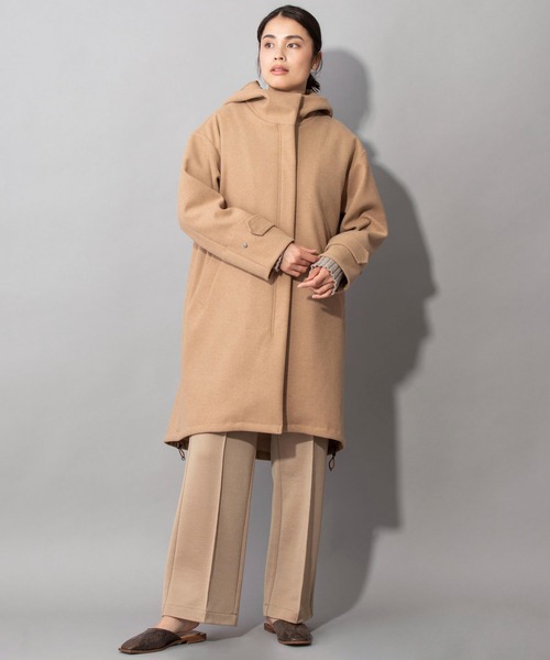 Munich（ミューニック）の「ウォームダブルジャージー＋【TAION】インナーダウン　３WAYモッズコート（モッズコート・レディース・ブラック/カーキ/キャメル・S/XS）」の13枚目の写真