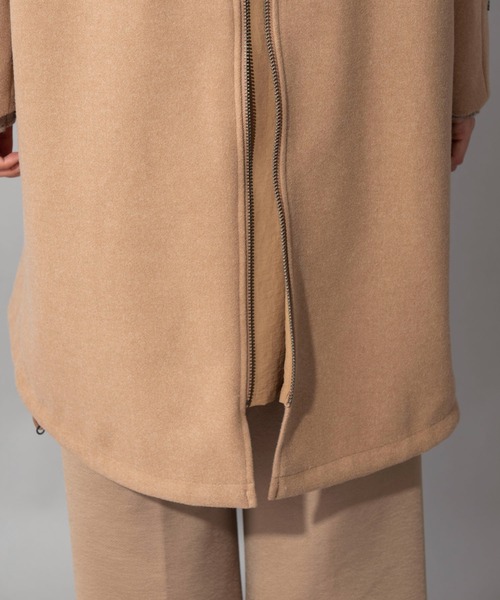 Munich（ミューニック）の「ウォームダブルジャージー＋【TAION】インナーダウン　３WAYモッズコート（モッズコート・レディース・ブラック/カーキ/キャメル・S/XS）」の12枚目の写真