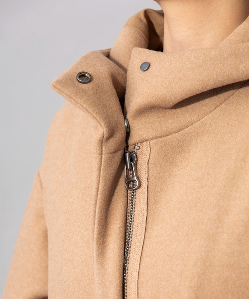 Munich（ミューニック）の「ウォームダブルジャージー＋【TAION】インナーダウン　３WAYモッズコート（モッズコート・レディース・ブラック/カーキ/キャメル・S/XS）」の8枚目の写真